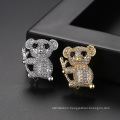 Cute Koala Lovely Cubic Zirconia Brass Brooch